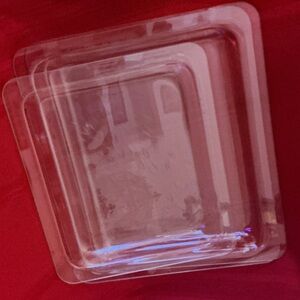 Princess House Clear Glass “Heritage”Pattern Serving Trays